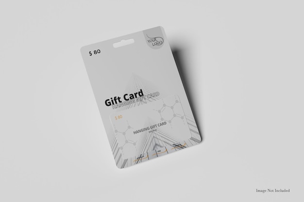 PSD gift card with card holder mockup