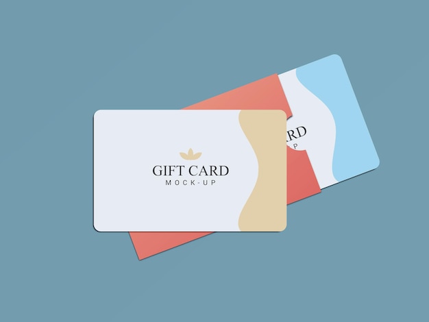 Gift card with protector mockup design