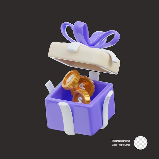 gift coin 3d icons