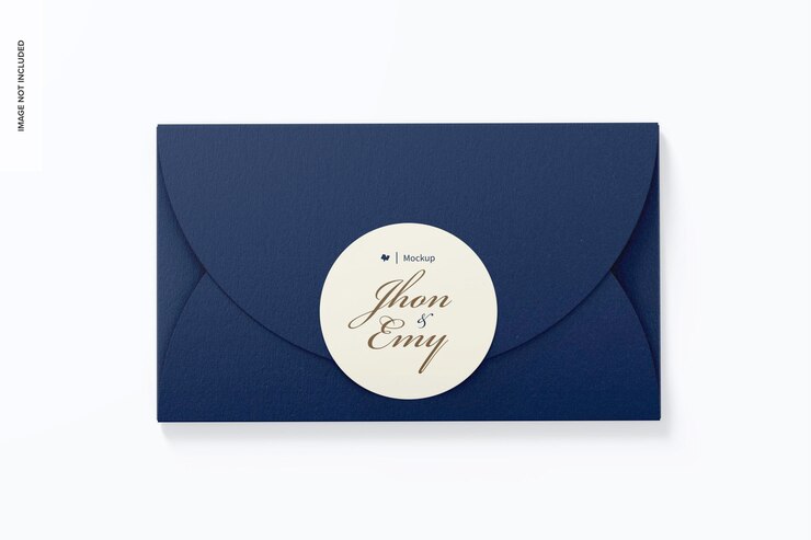 PSD gift envelope with bracelet mockup, top view