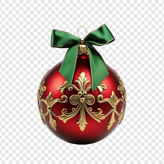 PSD gift filled christmas ornament isolated on transparent background