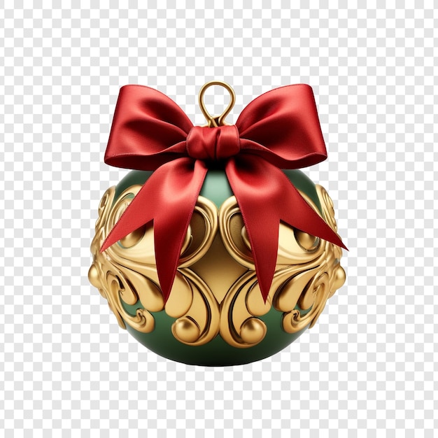 PSD gift filled christmas ornament isolated on transparent background