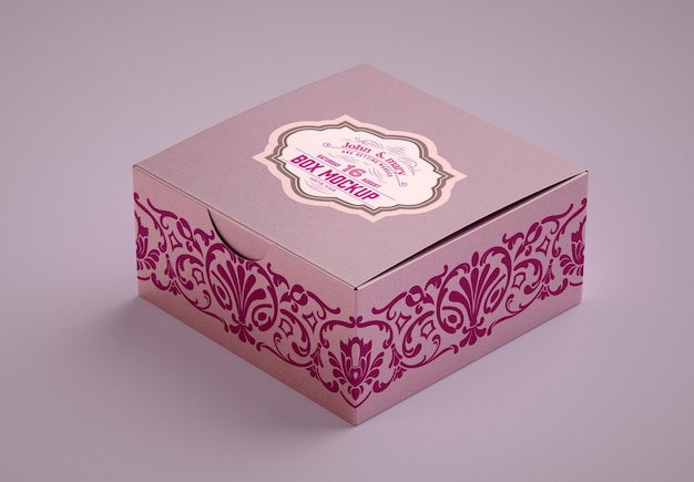 Regalo scatola kraft mockup