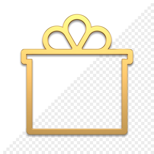 PSD gift shape frame 3d icon