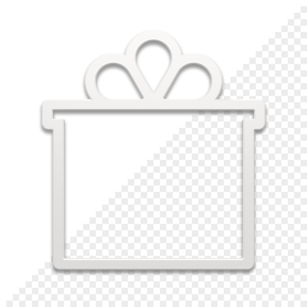 PSD gift shape frame 3d icon