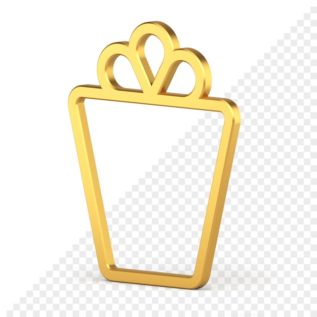 PSD gift shape frame 3d icon