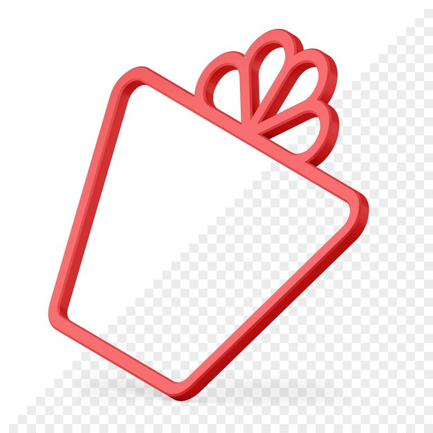 Gift Shape Frame 3D Icon