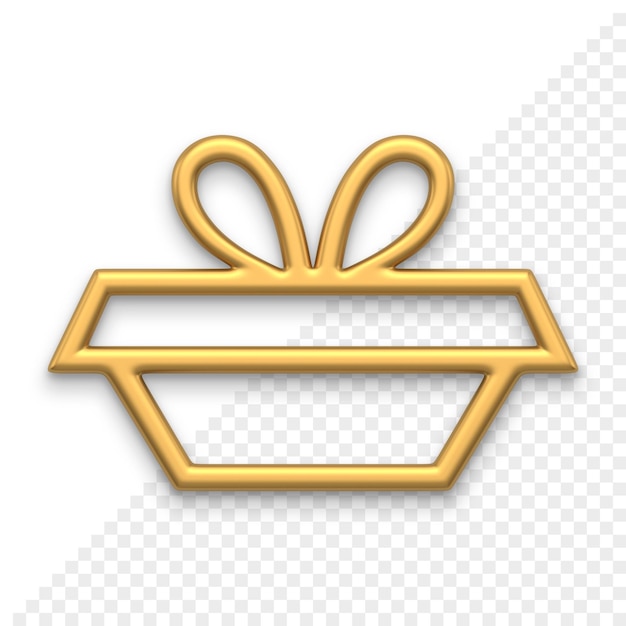 PSD gift shape frame 3d icon