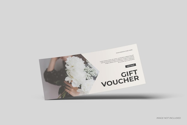 PSD gift voucher mockup