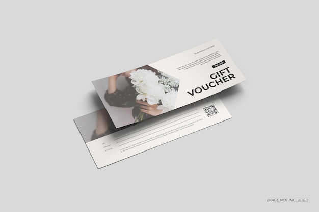 PSD gift voucher mockup