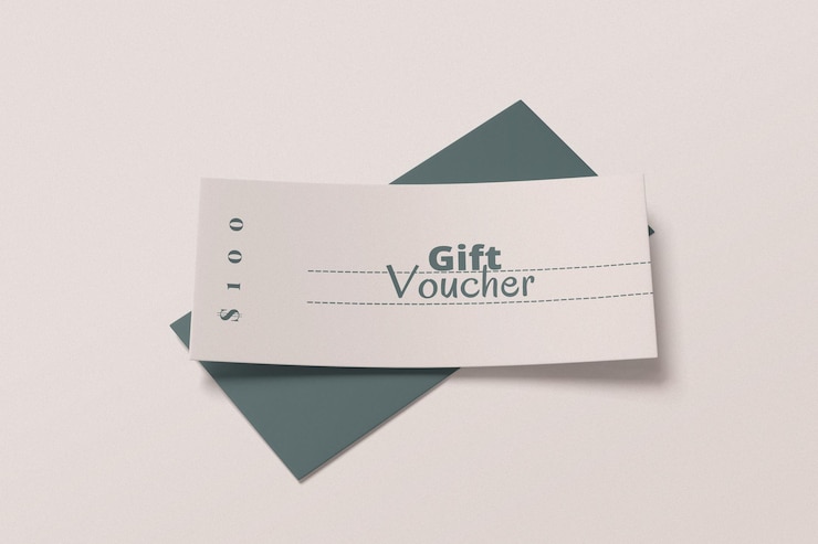 Gift voucher mockup