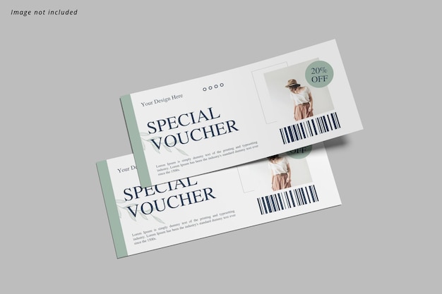 Gift voucher mockup
