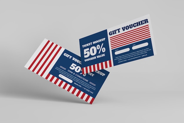 Gift voucher mockup