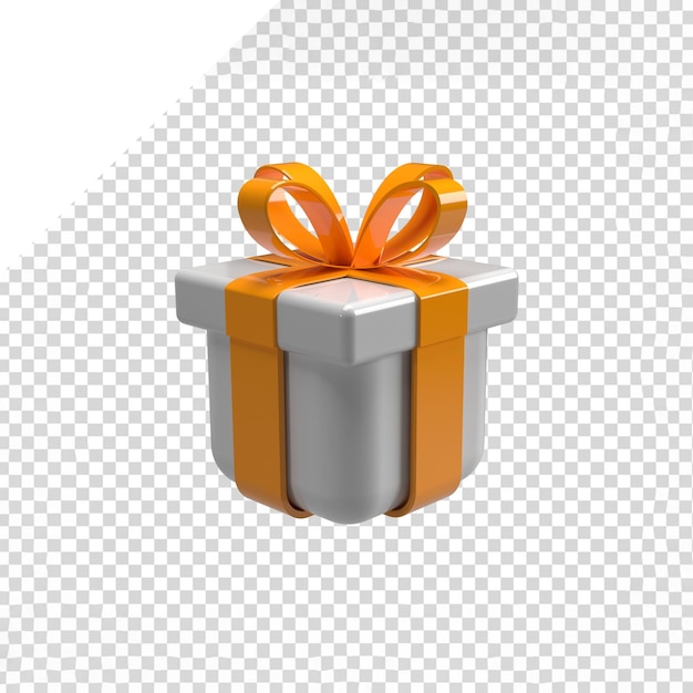 Gifts 3d orange psd