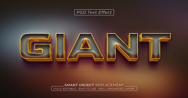 Gigantische aangepaste teksteffect 3d-stijl