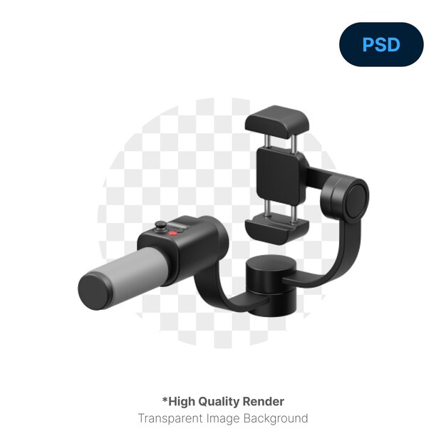 gimbal stabilizer 3d character premium psd