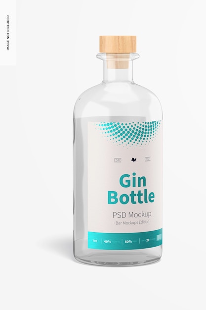 Gin bottle mockup