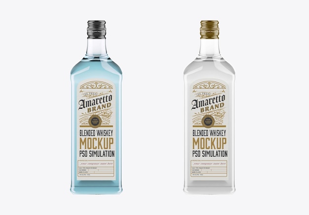 Gin glazen fles Mockup