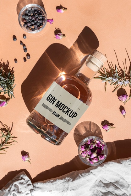 Gin labeling design mockup