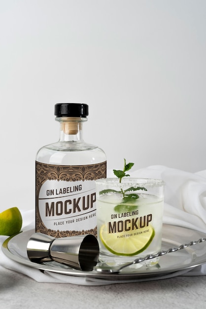 Gin labeling design mockup