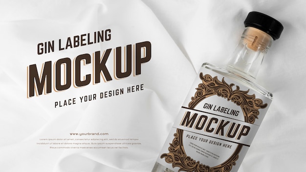 Gin labeling design mockup