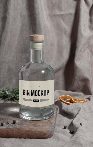 PSD gin labelontwerp mockup