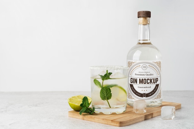 PSD gin labelontwerp mockup