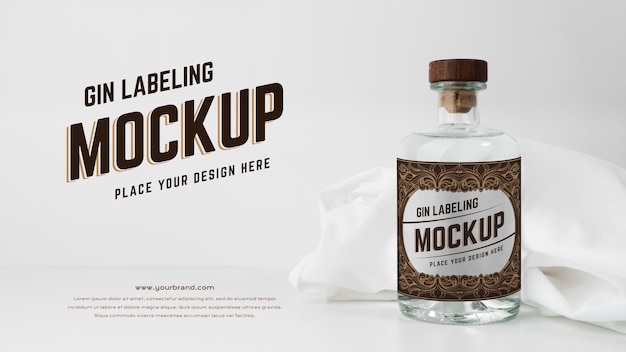 Gin labelontwerp mockup