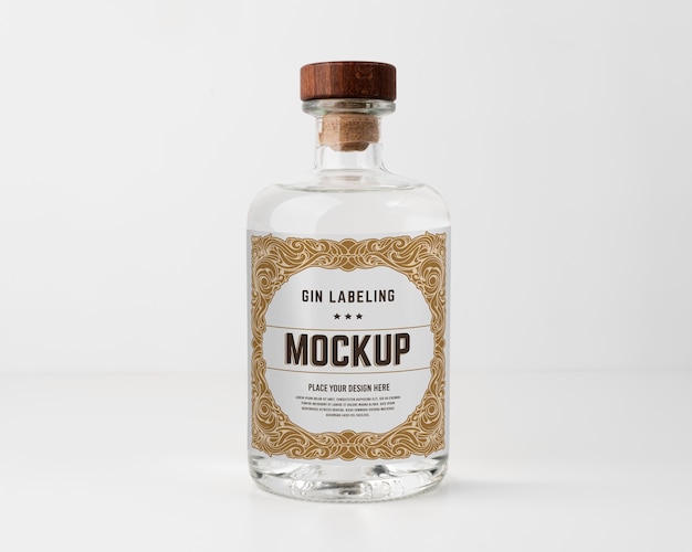 PSD gin labelontwerp mockup