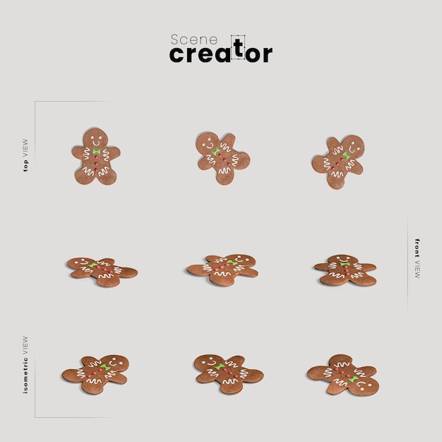 ginger bread variety angles christmas scene creator