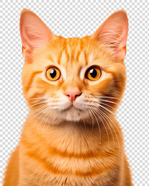 PSD ginger cute cat isolated