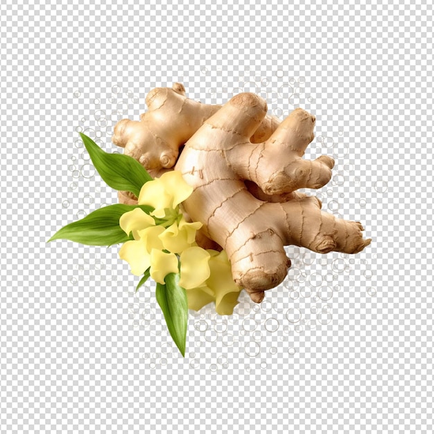 PSD ginger isolated on white