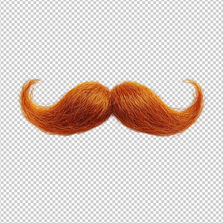 PSD ginger moustache on transparent background