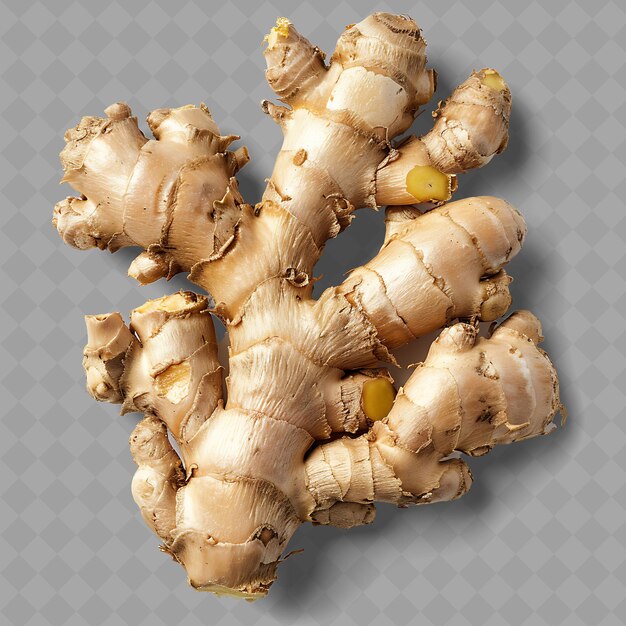 PSD a ginger root is shown with a cross on it