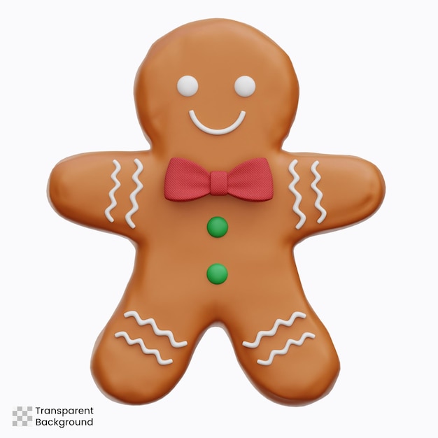 Gingerbread 3d icon illustrations