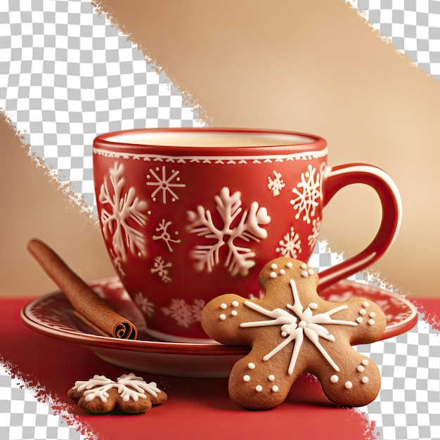 PSD gingerbread cookie coffee cup and ornament for christmas and new year