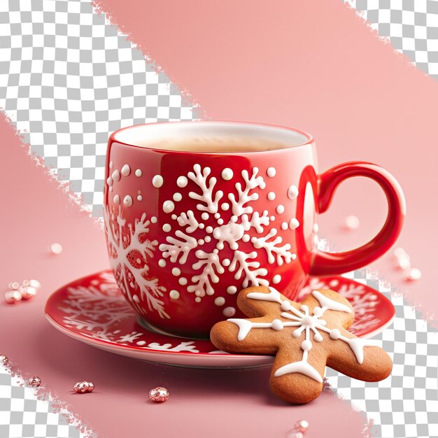 PSD gingerbread cookie coffee cup and ornament for christmas and new year