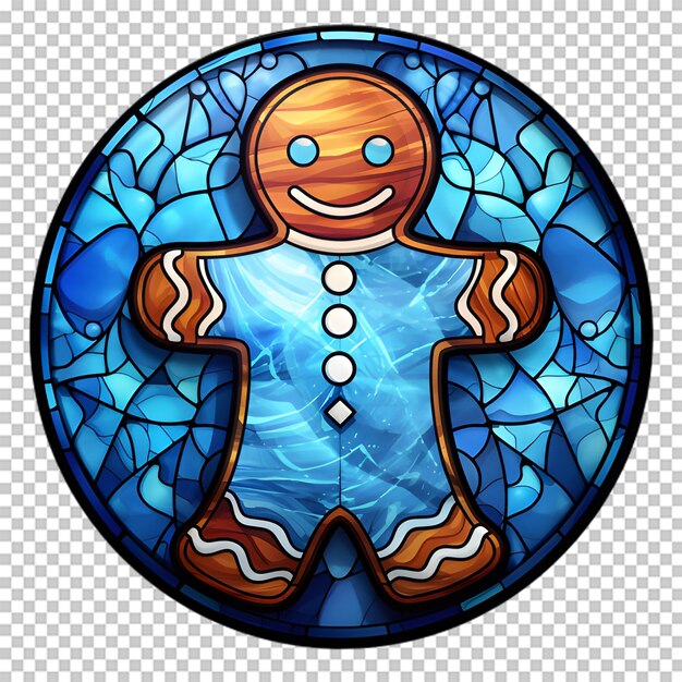 Gingerbread cookies sticker isolated on transparent background