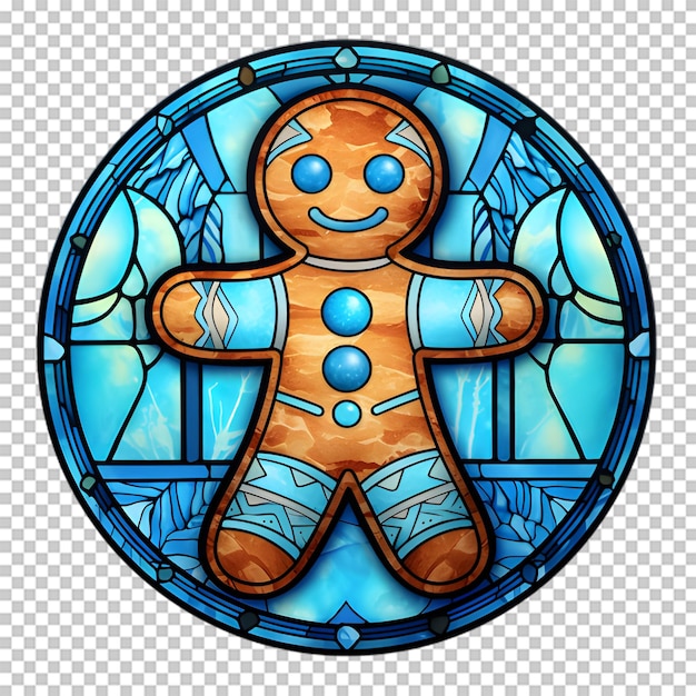 PSD gingerbread cookies sticker isolated on transparent background