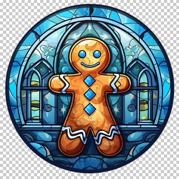 PSD gingerbread cookies sticker isolated on transparent background