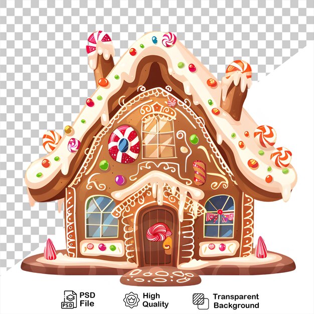 Gingerbread House Clipart Design Z Przezroczystym Tłem