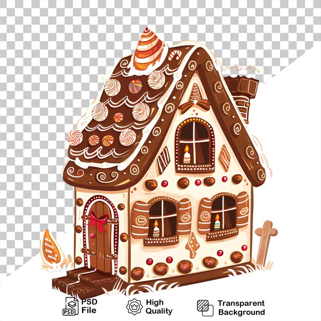 PSD a gingerbread house on transparent background