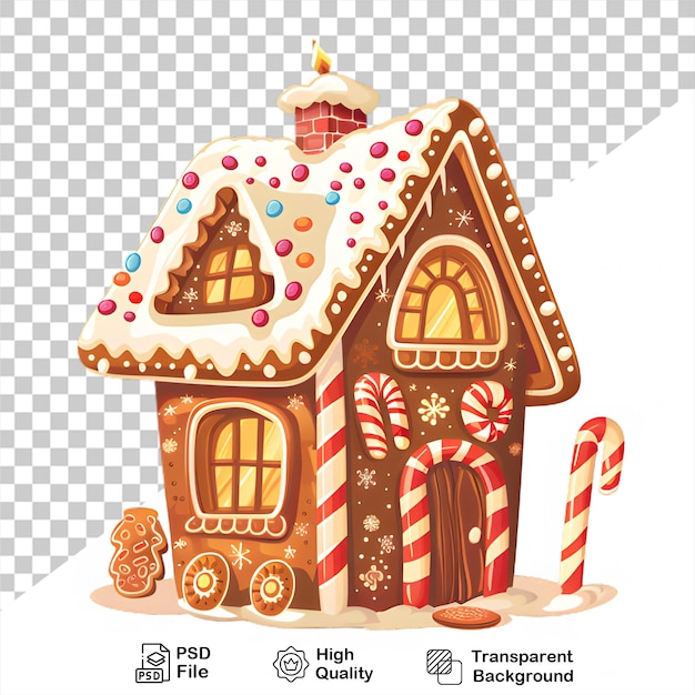 PSD a gingerbread house on transparent background