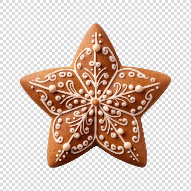 PSD gingerbread koekje kerst traktatie cutout transparante achtergrond