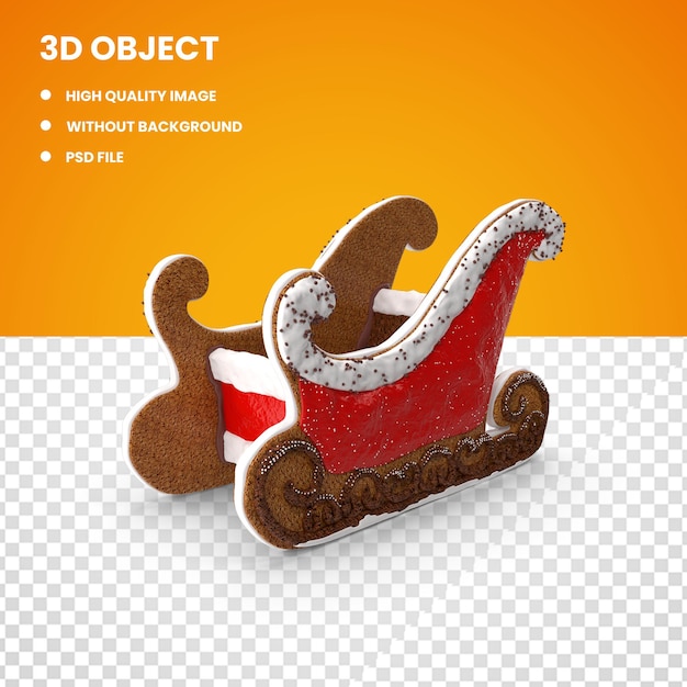 PSD gingerbread sleigh