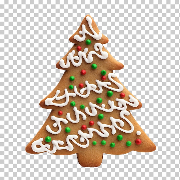 Gingerbread tree isolated on transparent background png psd