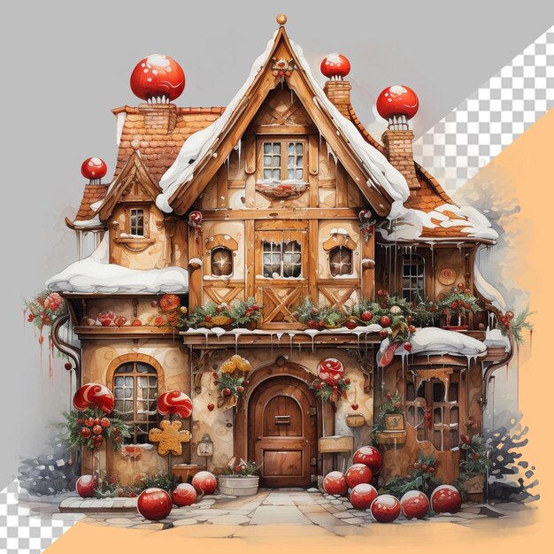 PSD gingerbread winter food