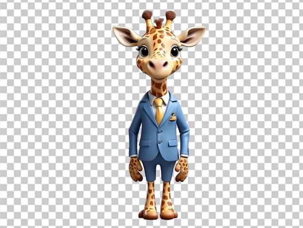 PSD giraffe in een stijlvol pak.