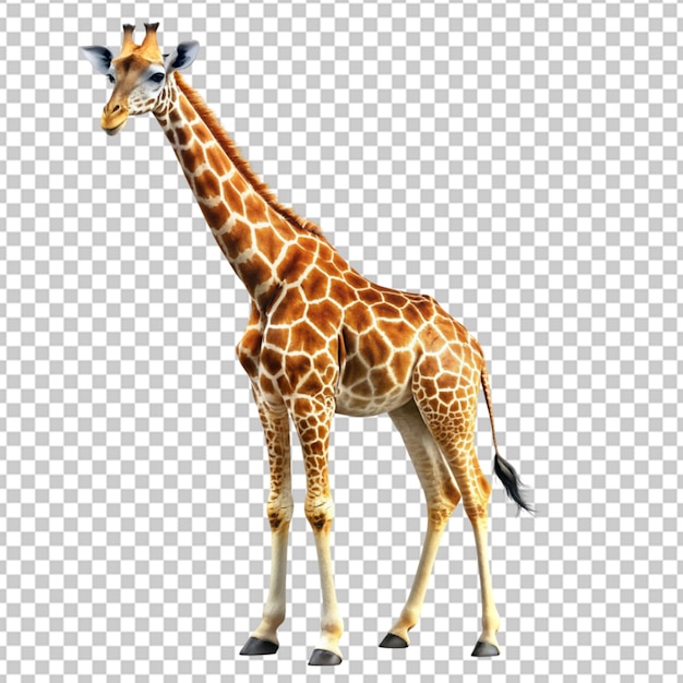 PSD giraffa su uno sfondo trasparente