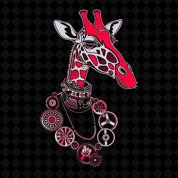 PSD a giraffe with a necklace that says quot giraffe quot on it